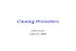 Cloning Promoters