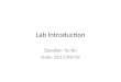 Lab Introduction