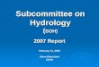 Subcommittee on Hydrology ( SOH)