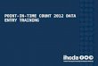 POINT-IN-TIME COUNT 2012 DATA ENTRY TRAINING