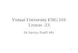Virtual University ENG 101 Lesson -23