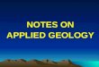 NOTES ON APPLIED GEOLOGY