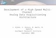 Development of a High-Speed Multi-Channel  Analog Data Acquisitioning Architecture