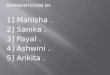 REPREENTSTION BY: 1]  Manisha  . 2]  Sanika  . 3]  Payal  . 4]  Ashwini  