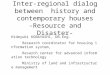 Inter-regional dialog between  history and contemporary houses -Resource and Disaster-