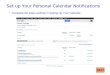 Set-up Your Personal Calendar Notifications