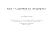 Role of Accounting in Managing Risk