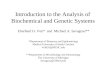 Introduction to the Analysis of  Biochemical and Genetic Systems