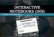 Interactive Notebooks (INB)