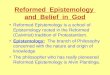 Reformed  Epistemology  and  Belief  in  God