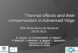 Thermal effects and their compensation in Advanced Virgo