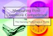 Measuring Post-Licensure Competence