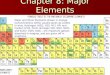 Chapter 8: Major Elements