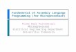 Fundamental of Assembly Language Programming (for Microprocessor)