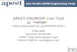 APEET ENUM/SIP Live Trial at