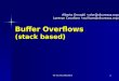 Buffer Overflows (stack based)