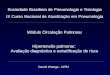 Sociedade Brasileira de Pneumologia e Tisiologia IX Curso Nacional de Atualização em Pneumologia