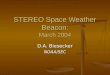 STEREO Space Weather Beacon: March 2004