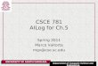CSCE 781 AILog for Ch.5