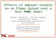 Effects of Ambient Condition on Flame Spread over a Thin PMMA Sheet