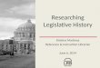 Researching Legislative History
