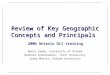 Review of Key Geographic Concepts and Principals