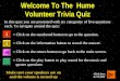 Welcome To The  Hume Volunteer Trivia Quiz