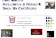Information Assurance & Network Security Certificate