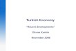 Turkish Economy  “Recent developments”  Ekrem Keskin November 2008