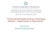 “Financing Renewable Energy in Emerging Markets – Opportunities & Approaches”