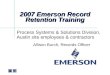 2007 Emerson Record Retention Training