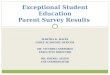 Exceptional Student Education Parent Survey Results