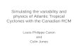 Simulating the variability and physics of Atlantic Tropical Cyclones with the Canadian RCM