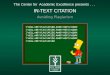 The Center for  Academic Excellence presents . .  . IN-TEXT CITATION Avoiding Plagiarism