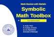 Symbolic Math Toolbox