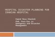 Hospital Disaster Planning for  Iranian hospital