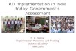 RTI implementation in India today: Government’s Assessment