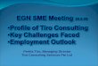 EGN SME Meeting  25.8.09 Profile of Tiro Consulting Key Challenges Faced Employment Outlook