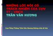 Những lời nói có  TRÁCH NHIỆM  của cựu  TT - VNCH  Trần Văn Hương