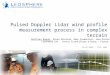 Pulsed Doppler  Lidar  wind profile measurement process in complex terrain