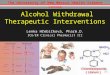 Alcohol Withdrawal Therapeutic Interventions