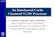 An Interleaved Cache Clustered VLIW Processor