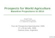 Prospects for World Agriculture Baseline Projections to 2014
