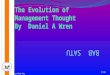 The Evolution of Management  Thought By  Daniel A Wren
