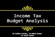 Income Tax Budget Analysis