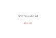 EOC Vocab List