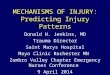 MECHANISMS OF INJURY: Predicting Injury Patterns