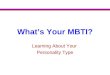 What’s Your MBTI?