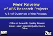 Peer Review of ARS Research Projects