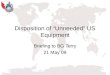 Disposition of “Unneeded” US Equipment
